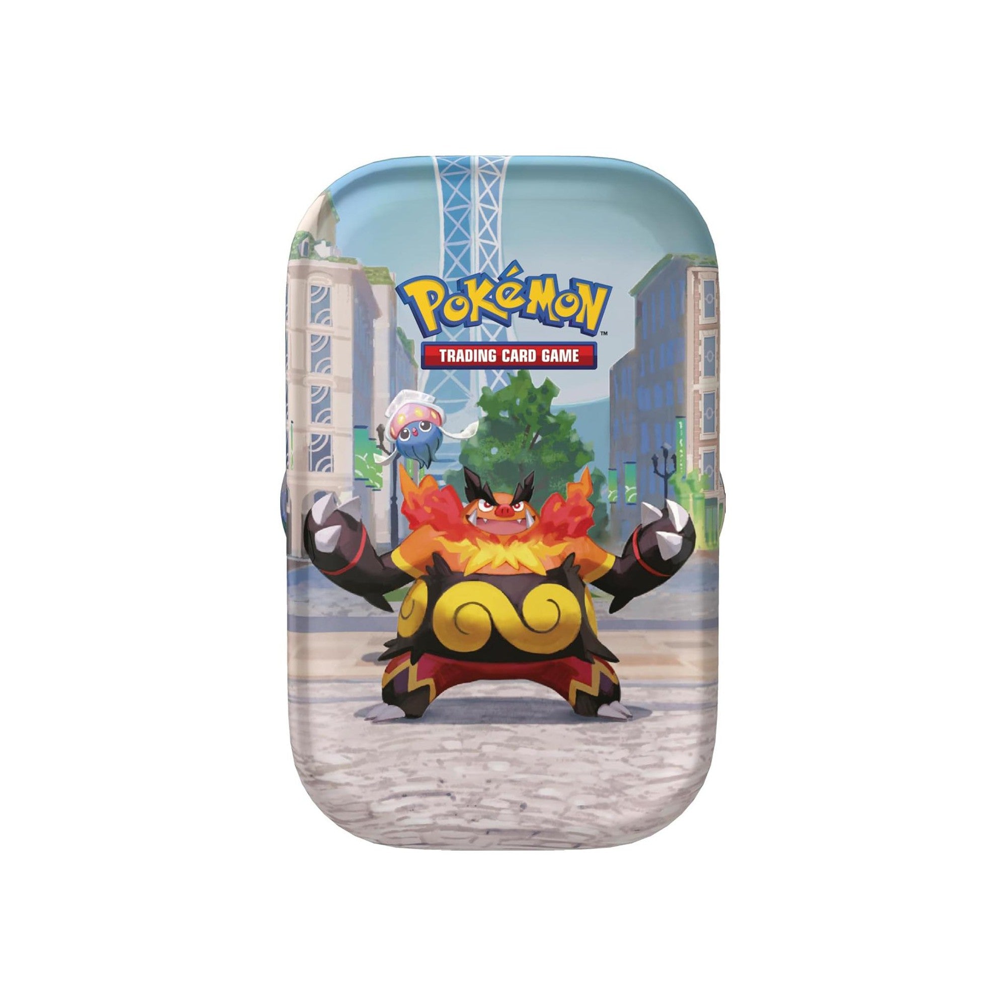 Mini lata Ciudad Luminalia Emboar Pokémon TCG